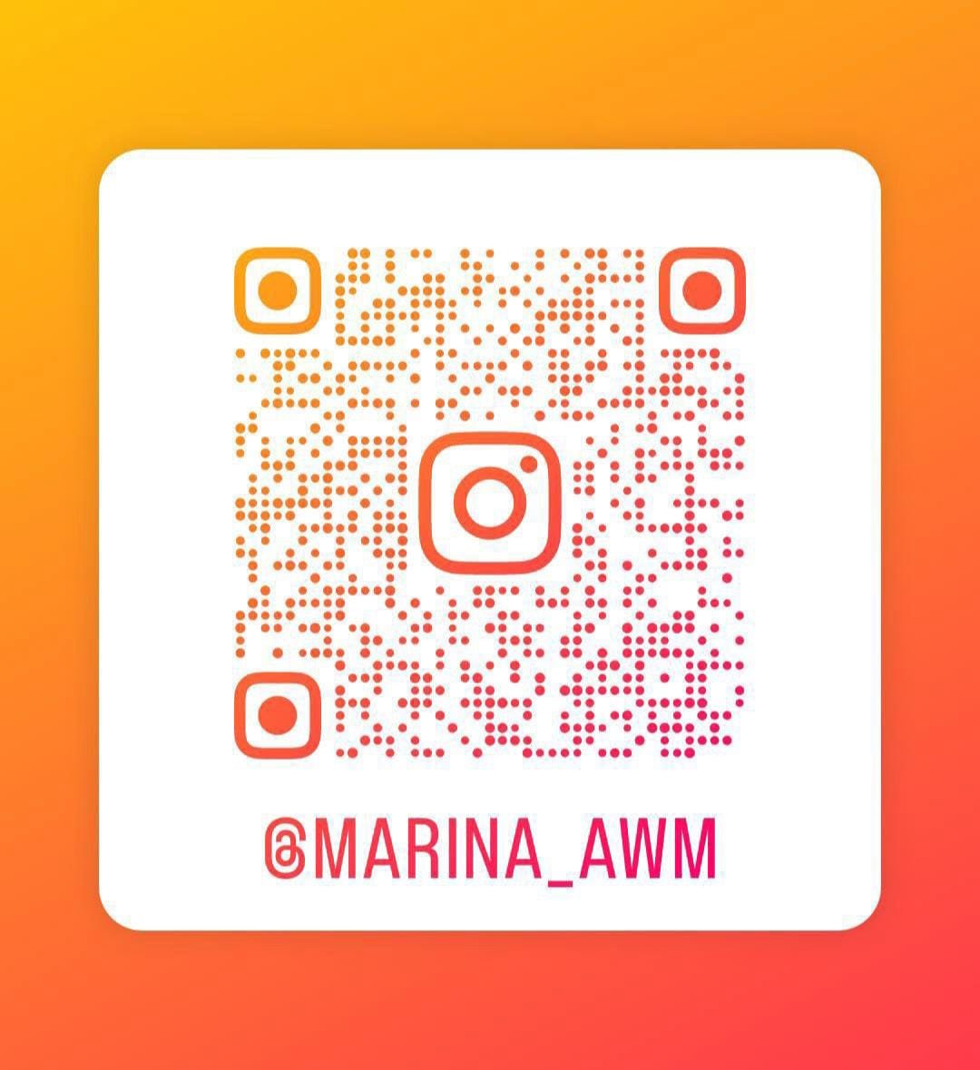 QR Code Instagram @MARINA_AWM